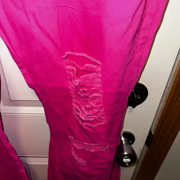 Hot pink bell bottom jeans size xxl - Picture 4 of 6
